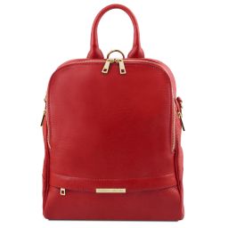 TL Bag Soft Leather Backpack for Women Lipstick Red TL141376