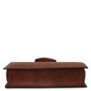 Palermo Leather Briefcase 3 Compartments for Women Brown TL142452