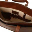Palermo Leather Briefcase 3 Compartments for Women Brown TL142452