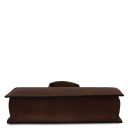 Palermo Damen - Aktentasche aus Leder 3 Fächer Dunkelbraun TL142452