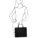 Palermo Borsa da Lavoro da Donna in Pelle 3 Scomparti Nero TL142452