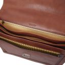 Cremona Leather Briefcase 3 Compartments Brown TL142448
