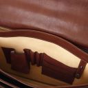Cremona Aktentasche aus Leder 3 Fächer Braun TL142448