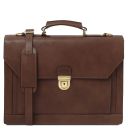 Cremona Leather Briefcase 3 Compartments Темно-коричневый TL142448