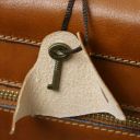 Cremona Cartable en Cuir Avec 3 Compartiments Naturel TL142448