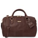 Lisbona Travel Leather Duffle bag - Small Size Dark Brown TL142441