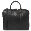 Prato Elegante Laptop Aktentsche aus Saffiano Leder Schwarz TL142453