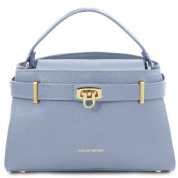 Maisy Leather Tote Light Blue TL142455