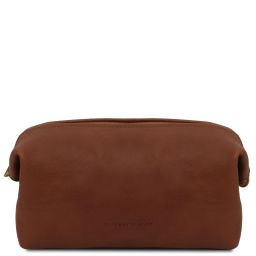 Smarty Leather Toiletry bag - Small Size Brown TL141220
