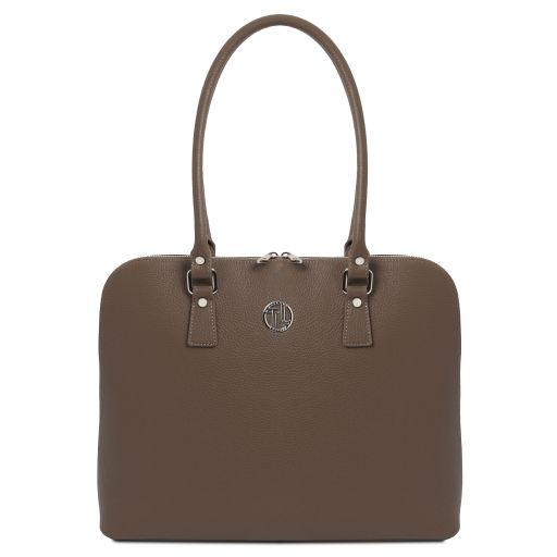 Magnolia Maletín en Piel Para Mujer Marrón topo oscuro TL141809