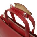 Palermo Saffiano Leather Briefcase 3 Compartments for Women Red TL141369
