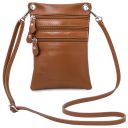 TL Bag Сумка-мини через плечо из мягкой кожи Коньяк TL142432