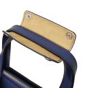 Palermo Serviette en Cuir Saffiano Avec 3 Compartiments Bleu foncé TL141369
