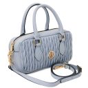 Mousse Borsa a Mano in Pelle Celeste TL142447