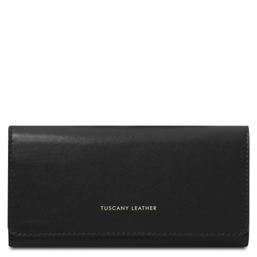 Diana Esclusivo Portafogli in Pelle - Misura Grande Nero TL142435