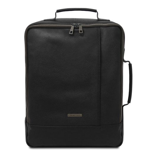 Brooklyn Sac à dos en Cuir Porte Ordinateur Noir TL142445