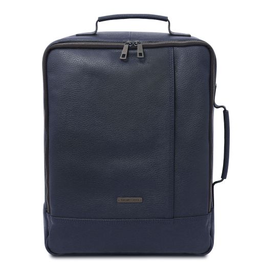 Brooklyn Leather Laptop Backpack Dark Blue TL142445