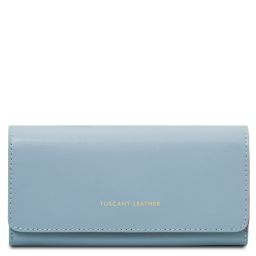 Diana Exclusive Leather Wallet - Large Size Light Blue TL142435