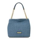TL Bag Bolso Cubo Efecto Paja Azul claro TL142208