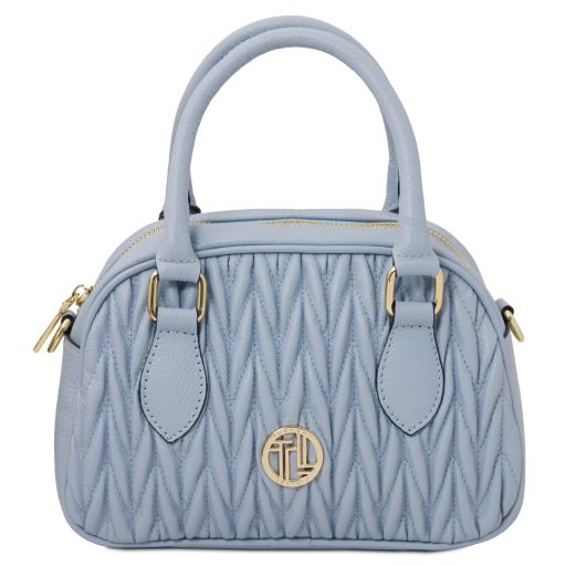 Chantilly Bolso a Mano en Piel Morbida Azul claro TL142446