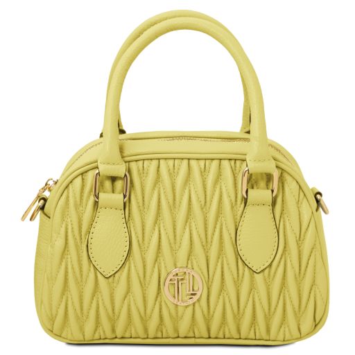 Chantilly Soft Leather Duffle bag Lime Yellow TL142446