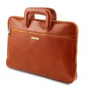 Caserta Document Leather Briefcase Honey TL142070