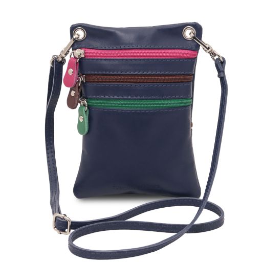 TL Bag Сумка-мини через плечо из мягкой кожи Темно-синий TL142431