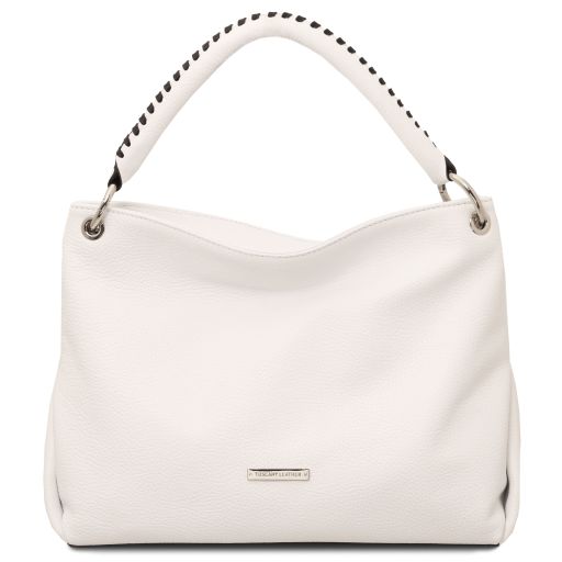 TL Bag Borsa a Spalla in Pelle Morbida Bianco TL142087