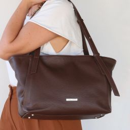 TL Bag Soft Leather Shopping bag Black TL142230