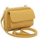 Urania Portafoglio/portacellulare in Pelle con Tracolla Giallo pastello TL142433