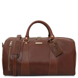TL Voyager Travel Leather Duffle bag - Large Size Brown TL141794
