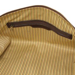 TL Voyager Travel Leather Duffle bag - Large Size Dark Brown TL141794