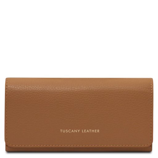 Iside Elegante Cartera en Piel - Modelo Grande Caramelo TL142434