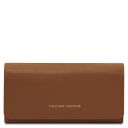 Iside Elegante Cartera en Piel - Modelo Grande Cognac TL142434