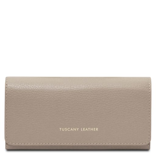 Iside Elegante Cartera en Piel - Modelo Grande Marrón topo claro TL142434