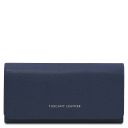 Iside Exklusive Damenbrieftasche aus Leder - Gross Dunkelblau TL142434