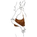 Sierra Schultertasche aus Wildleder Cognac TL142419