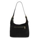Sierra Schultertasche aus Wildleder Schwarz TL142419