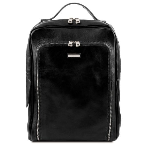 Bangkok Leather Laptop Backpack Black TL141063