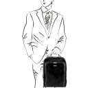 Bangkok Leather Laptop Backpack Black TL141063