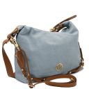 Sierra Borsa a Spalla in Pelle Scamosciata Celeste TL142419