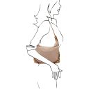 Sierra Suede Leather Shoulder bag Beige TL142419