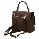 Silene Leather Convertible Backpack Handbag Coffee TL142152