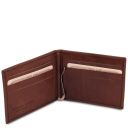 Exklusive Leder Kartenhalter mit Geldklammer Braun TL142055