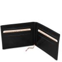 Elégant Porte Cartes en Cuir Avec Pince à Billets Noir TL142055