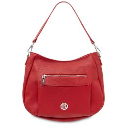 Brenda Sac Bandoulière en Cuir Souple Rouge Lipstick TL142450