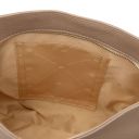 Brenda Schultertasche aus Weichem Leder Taupe TL142450