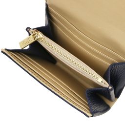 Iside Exclusive Leather Wallet - Small Size Dark Blue TL142436