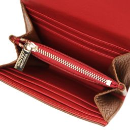 Iside Exclusive Leather Wallet - Small Size Коньяк TL142436