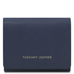 Iside Exclusive Leather Wallet - Small Size Dark Blue TL142436